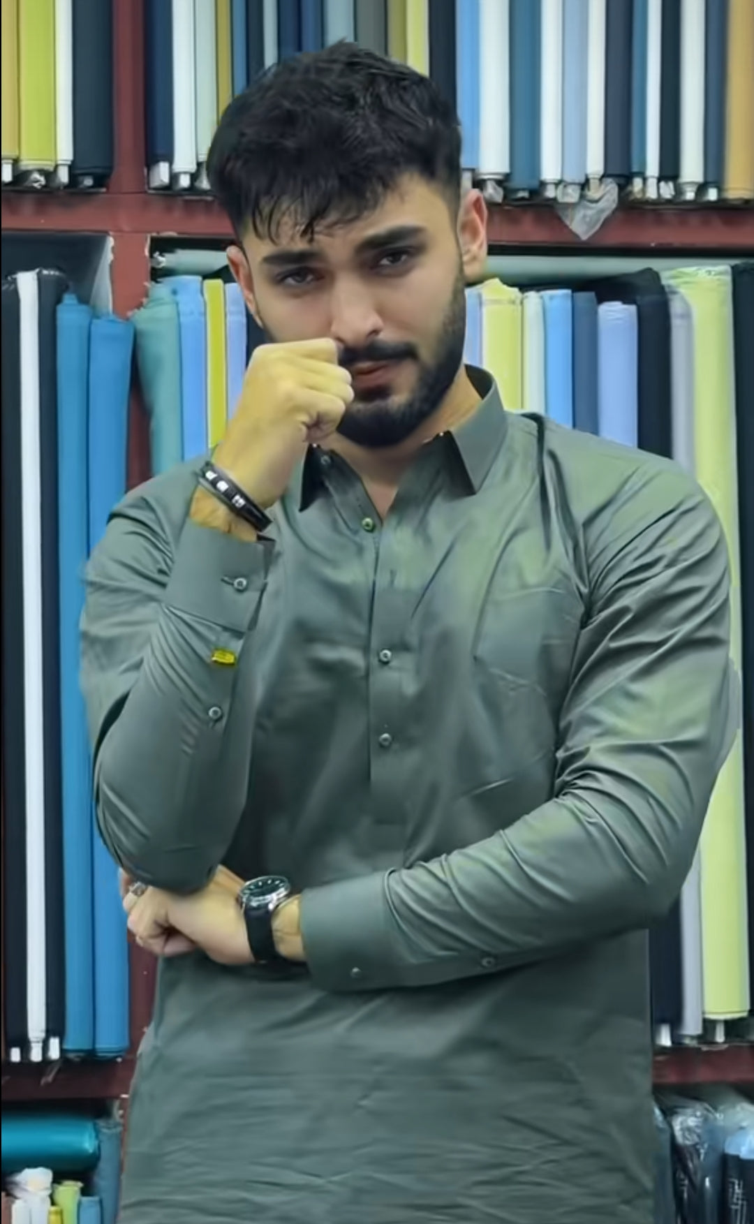 Mehndi Green - Raja Fabric Signature